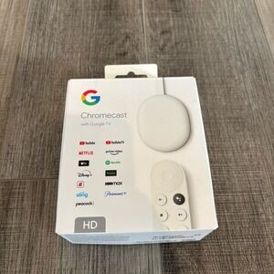 Google Chromecast with Google TV Media Streamer HD - Snow (GA03131-US) Open Box